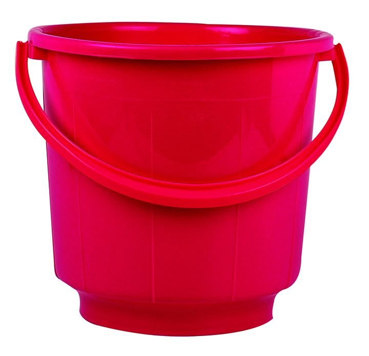 St. Bucket With Plastic Handle (6 Ltr) (Red)